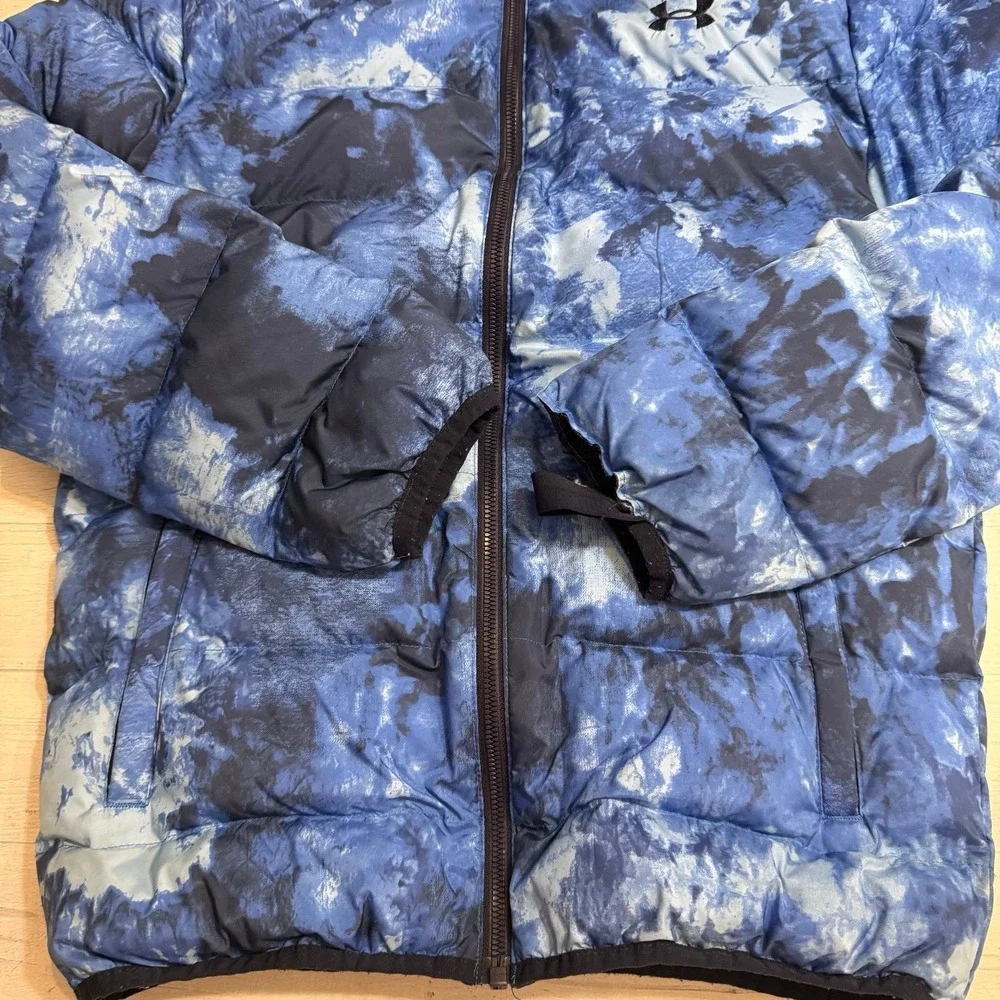 Under Armour Youth Boy's Blue Print‎ Pronto Puffer Jacket youth large